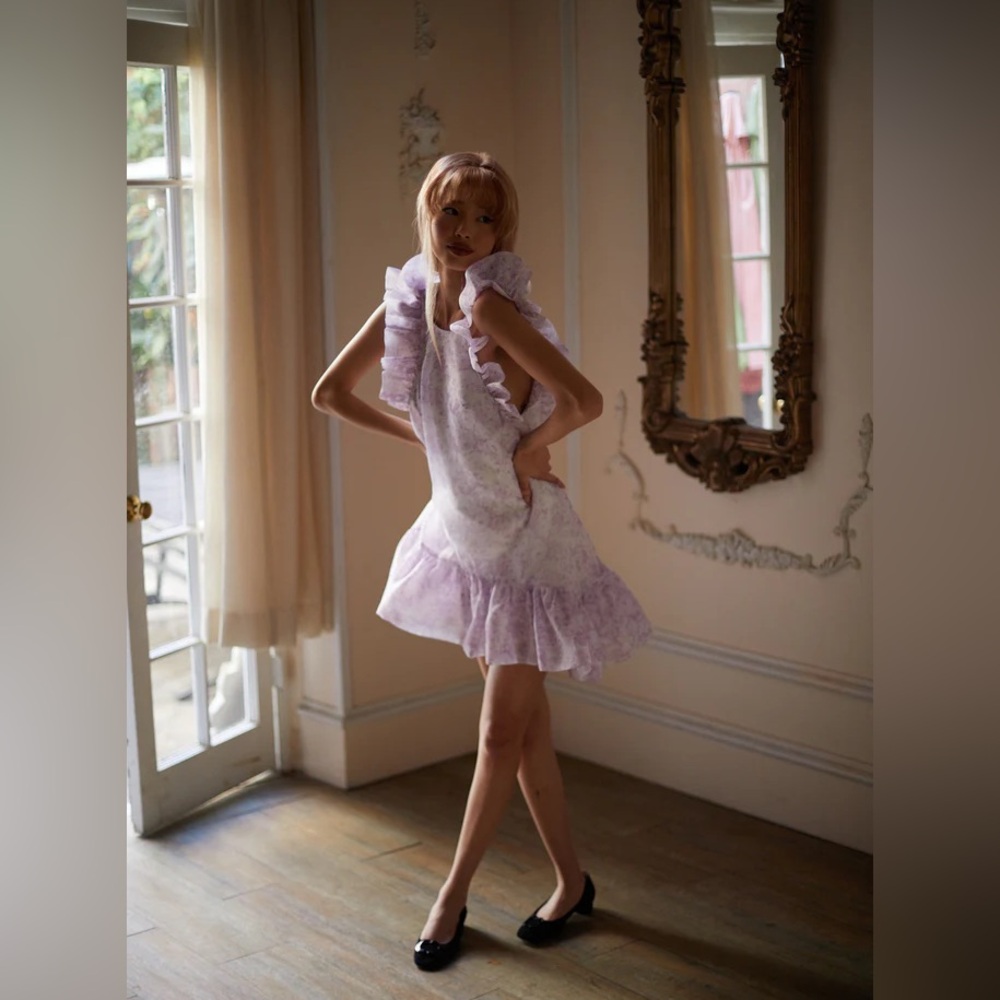 Selkie The Dream Bouquet Romance Mini Dress Lavender XS